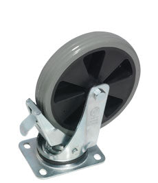 Numatic 1 X 200 Mm. Grey Pu Tyred Braked Castor (Nku 30/31/32)