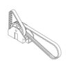 Lindhaus - 087890081 - CENTRAL TRANSMISSION SUPPORT WITH BELTS & SCREW LW30 LW38