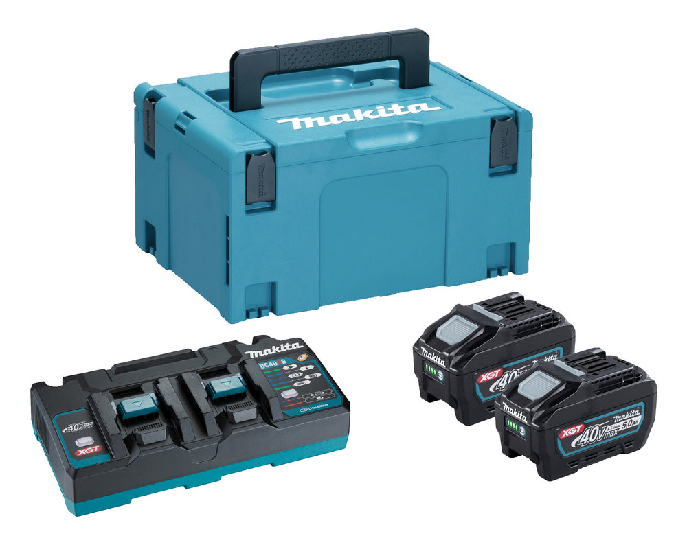 Makita - 191U20-2 - 2 x 5ah 40v  batts & 240v DC40RB double charger PSK