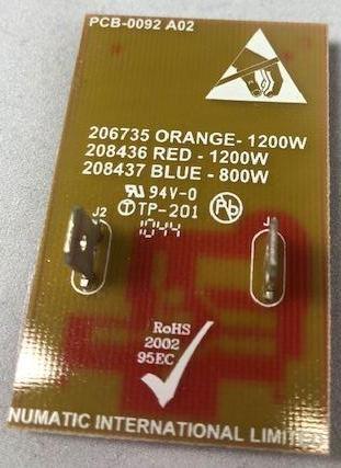 Numatic 1200 W 2 Speed Control Pcb 600 W @ 230 V 50 Hz Red Board