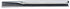 Numatic 38mm Stainless Steel Crevice Tool 610mm Long