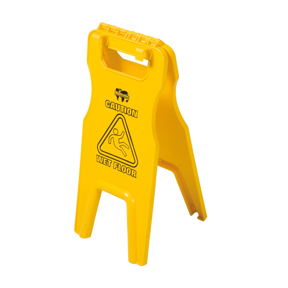 Numatic Wet Floor Sign With Tray Fix Hooks, Yellow