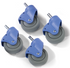 Numatic Set Of 4 X 80 Mm Grey Castors
