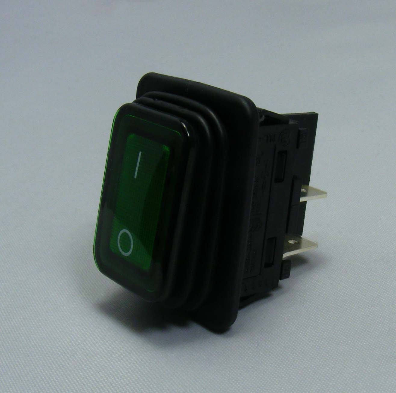 Numatic Switch Dpst Green Illuminated With Membrane (Suppliers Ref: B4 Mask48 S1 E21000)