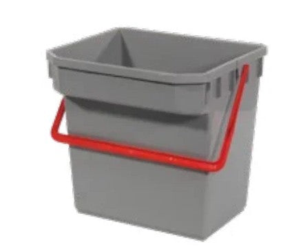 Numatic 15 Litre Bucket (Grey).Red Handle