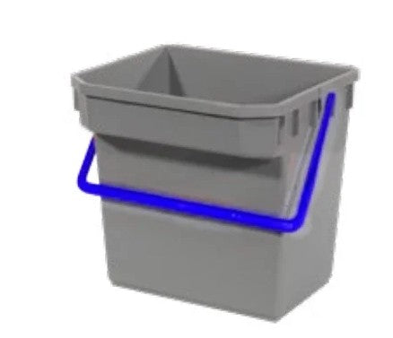 Numatic 15 Litre Bucket (Grey).Blue Handle