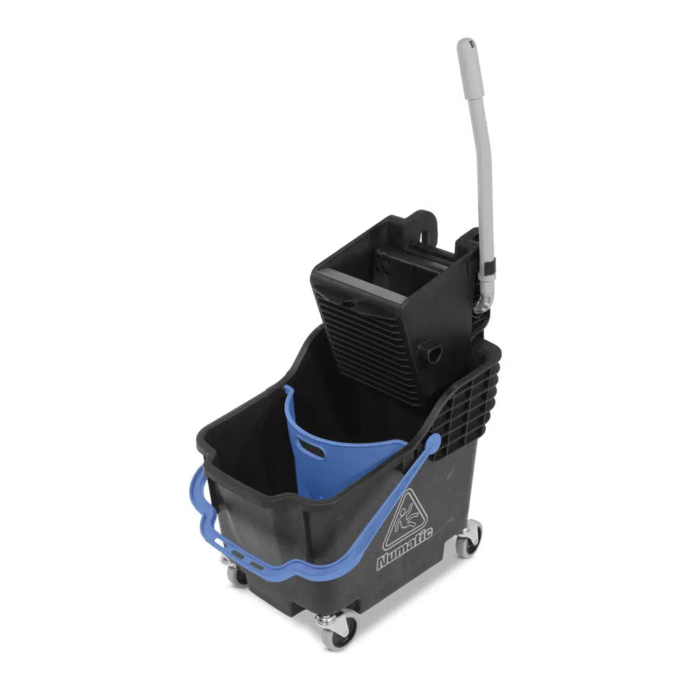 Numatic - 909881 - HB1812B BLACK REFLO BUCKET.BLUE HANDLE.PRESS WITH FOAM