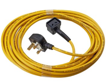 Numatic - 911549 - 10 METRE X 1MM X 2 CORE YELLOW CABLE ASSY - NUPLUG SOCKET - UK - YELLOW