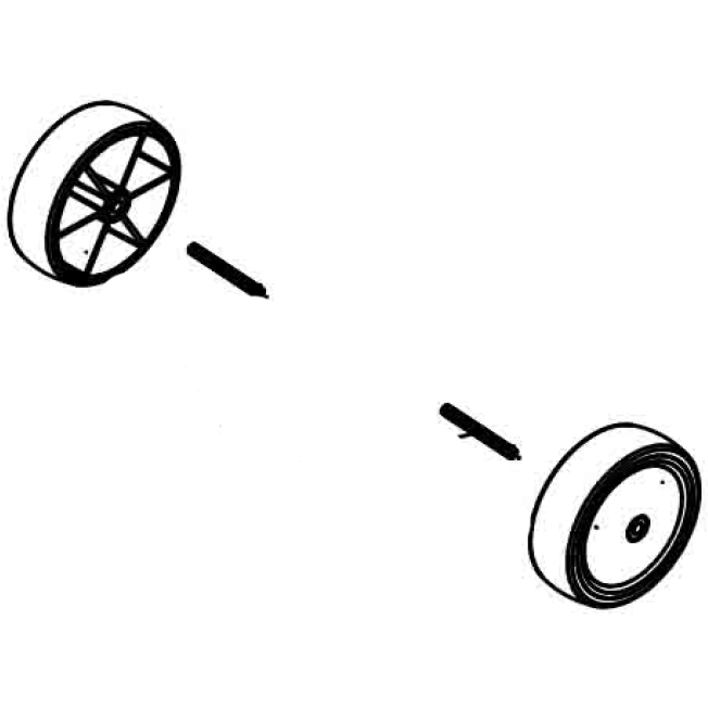 Truvox VBU rear wheel kit assembly
