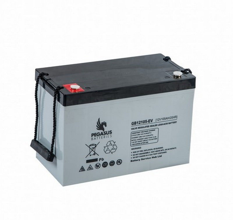 BSH - GB12105 - GB12105-EV - 12v - PEGASUS - MCA Monoblock  - AGM 500 Cycles - 105ah - 307 x 169 x 216 - 30.2kgs - T3 6MM