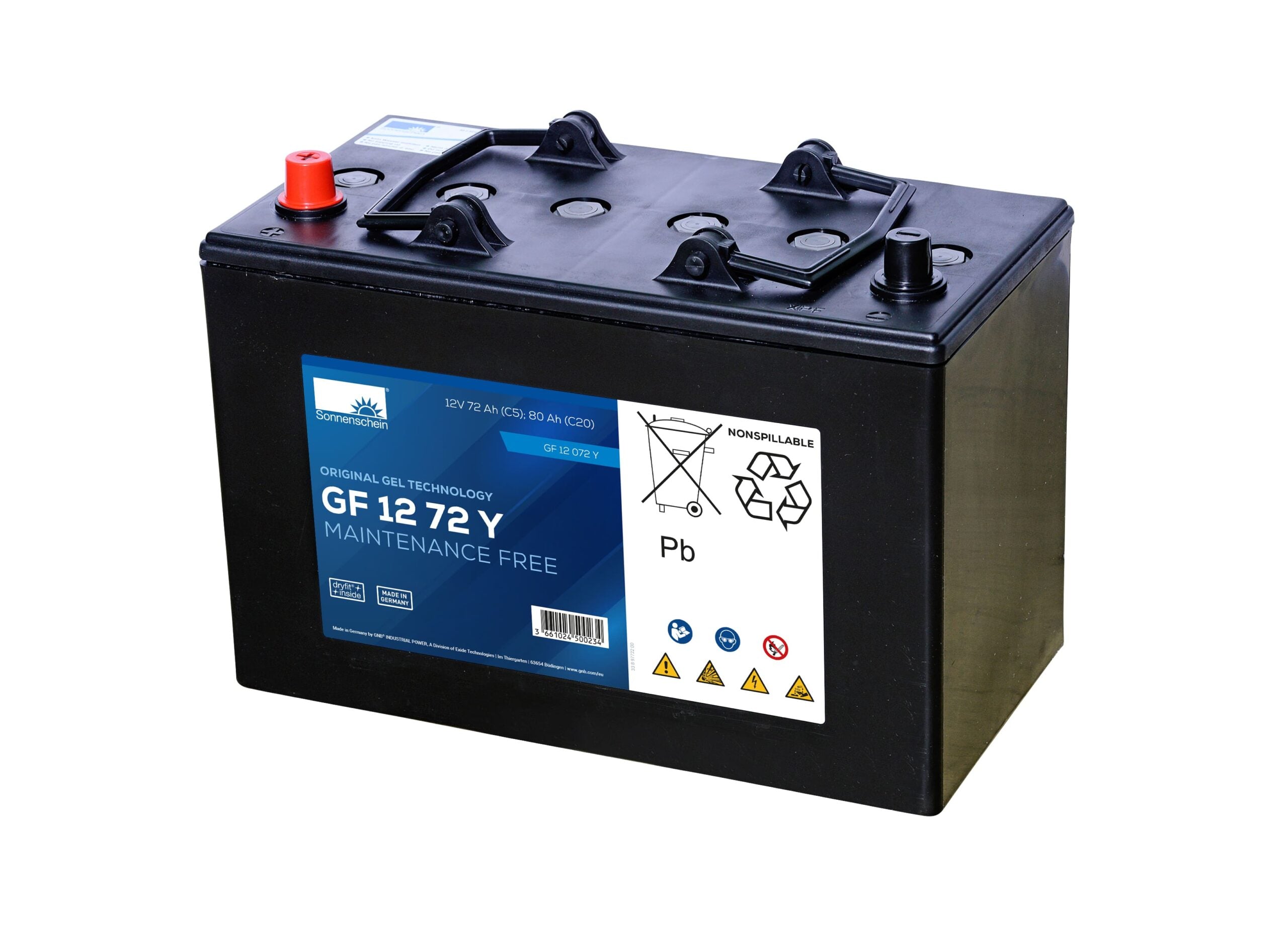 Sonnenschein - GF12072Y - GF1272Y - 12v - 80ah -  GEL GF-Y - 450 Cycles - 330 x 171 x 236 - 30 kgs