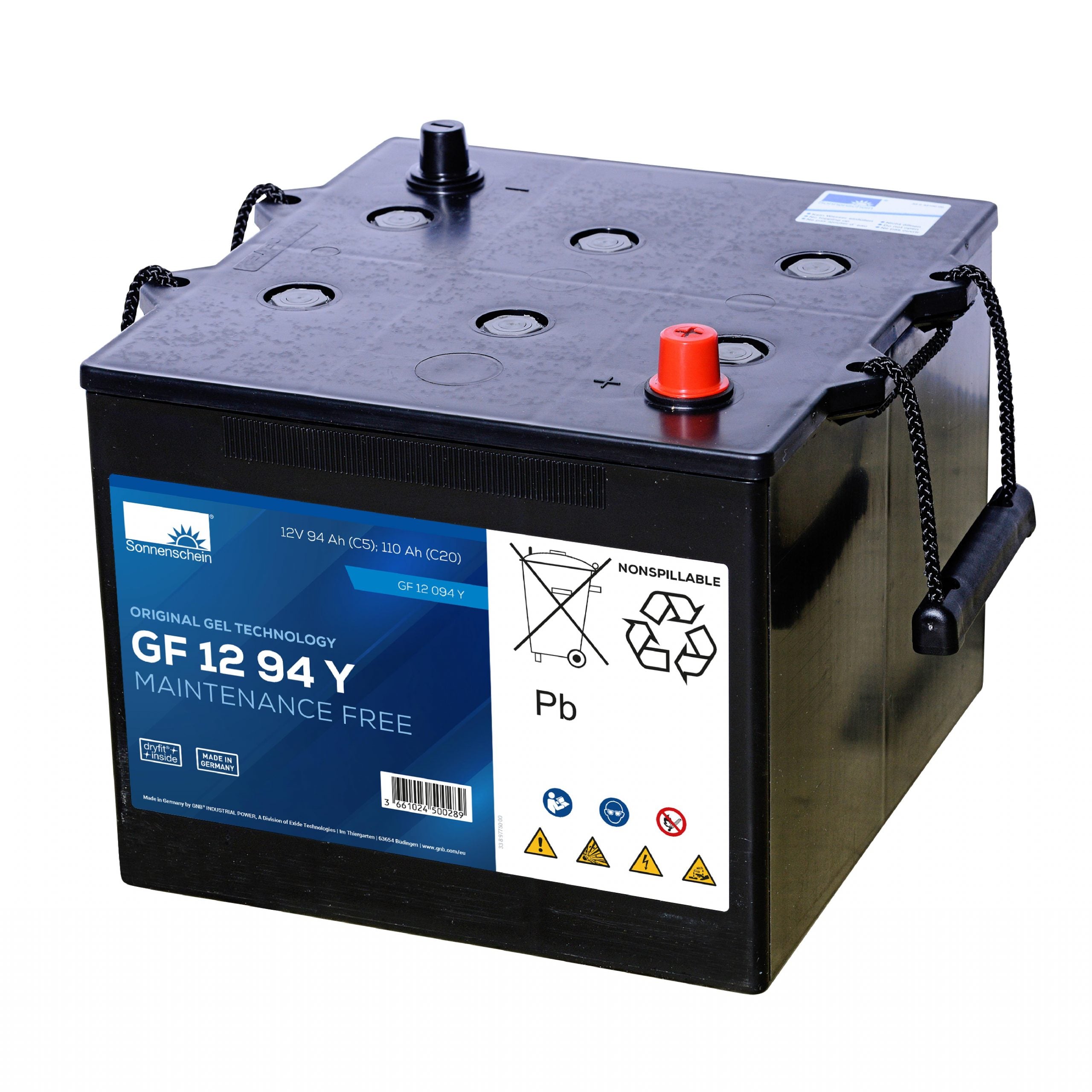 Sonnenschein - GF12094Y - GF1294Y - 12v - 110ah -  GEL GF-Y - 450 Cycles - 286 x 269 x 230 - 38.5 kgs