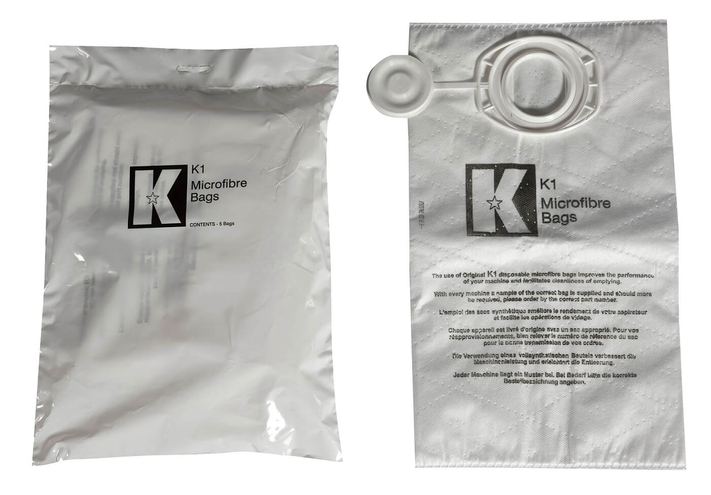 Kerstar - 25-712-10-007 - K1 Disposable Microfibre Bag    KV10H & 15H and KAV15 & 15H - pk5