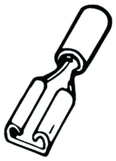 6.3mm straight red female terminal connectors - Pack of 10