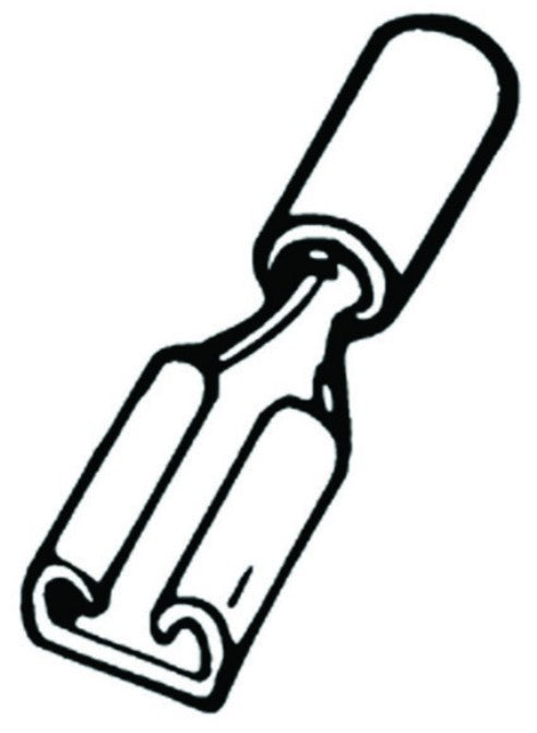 4.3mm straight blue female terminal connectors - Pack of 10