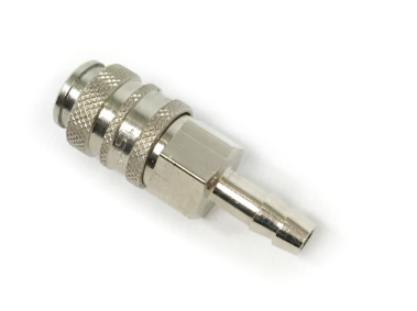 MotorScrubber hose reel female quick coupler with barb hose tail