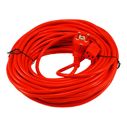 Pacvac - PWC006 - EU Power Cord - IEC C13 Vertical Right Angle - 18m - 3C - Plug Type E/F Euro