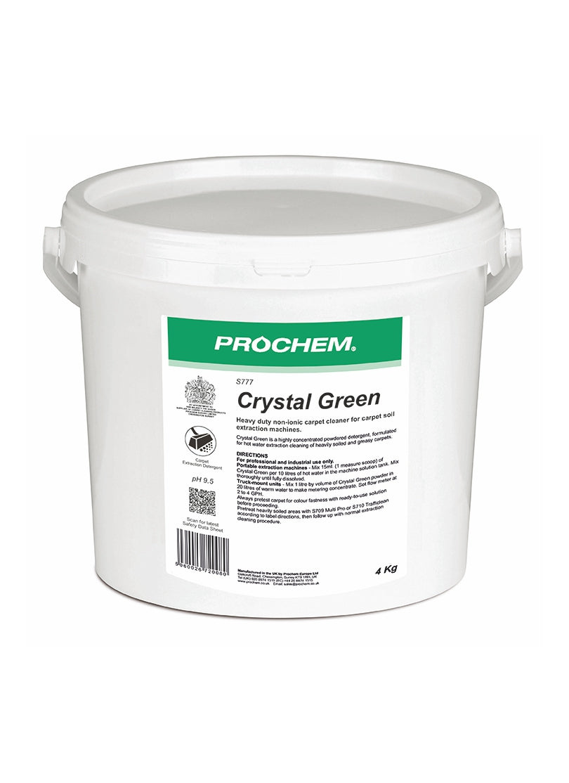 Prochem Crystal Green - Premium non-ionic carpet extraction detergent 4kg