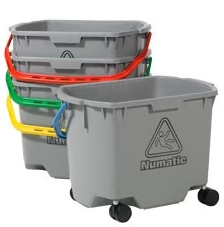 Numatic Optional Multimop Bucket 30 Litre. Grey. Blue Handle With 75 Mm Castors
