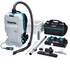 Makita - Twin 18V Brushless Backpack Vacuum Cleaner 6 Litre Promo Kit C/w 2 x 5AH, RC18RD Charger, Long Sash Nozzle, Upholstery Nozzle, Round Brush, 50 filter bags and a Tool Carry Bag