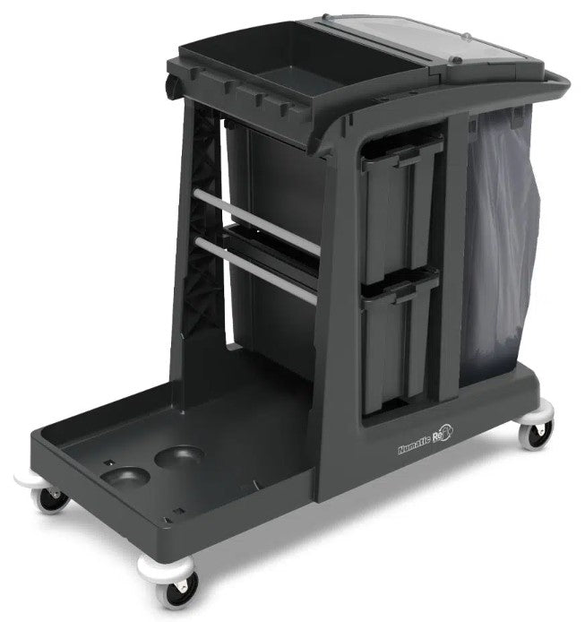 Numatic - 909661 - ECO-Matic EM5 Cleaning Trolley- 120l waste, storage drawers, top storage tray