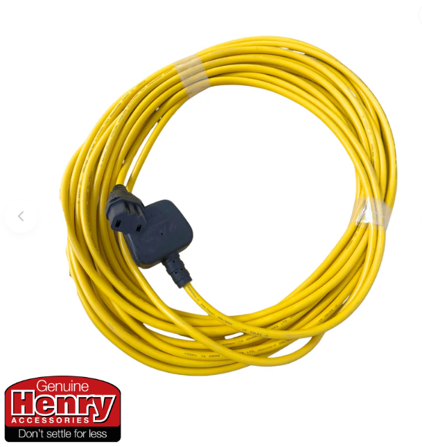 Numatic - 911501 - MAINS CABLE.12500.0m75.2.NU17S PLUG.UK PLUG - YELLOW