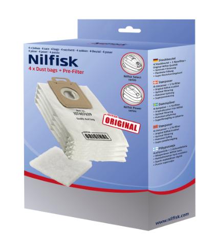 Nilfisk - 128389187 - SELECT DUST BAGS 4 PCS.