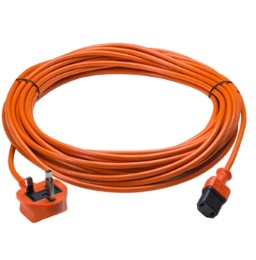 12 Metre 1mm 2 core Orange cable - Fits commercial Sebo Evolution range including Evolution 300, 350, 450 and ePower range