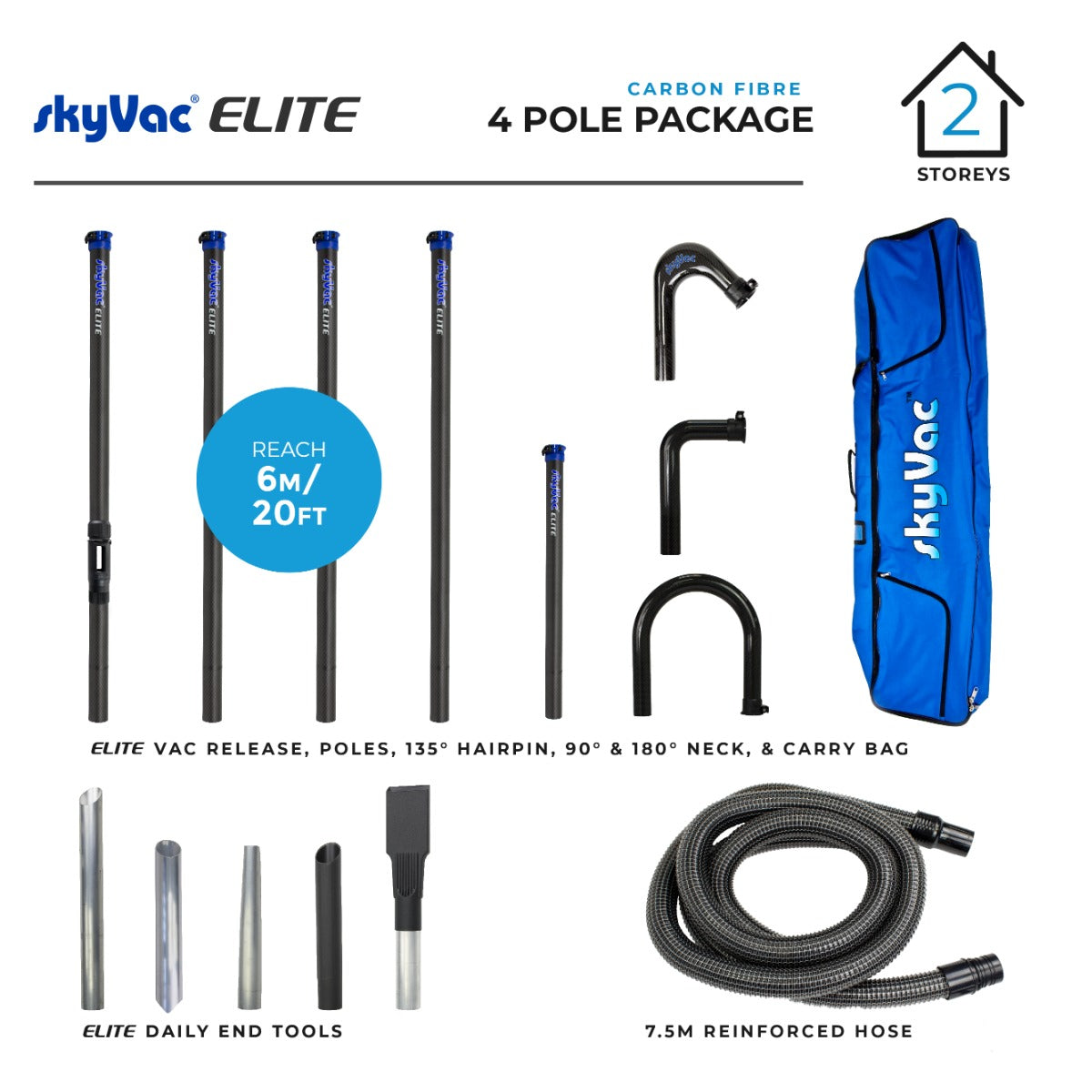Skyvac - SKYVAC-ELITE-4-POLE-SET - Elite 4 Pole Set