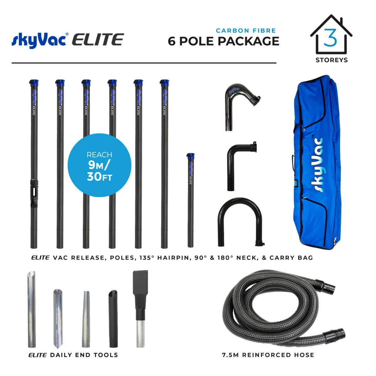 Skyvac - SKYVAC-ELITE-6-POLE-SET - Elite 6 Pole Set