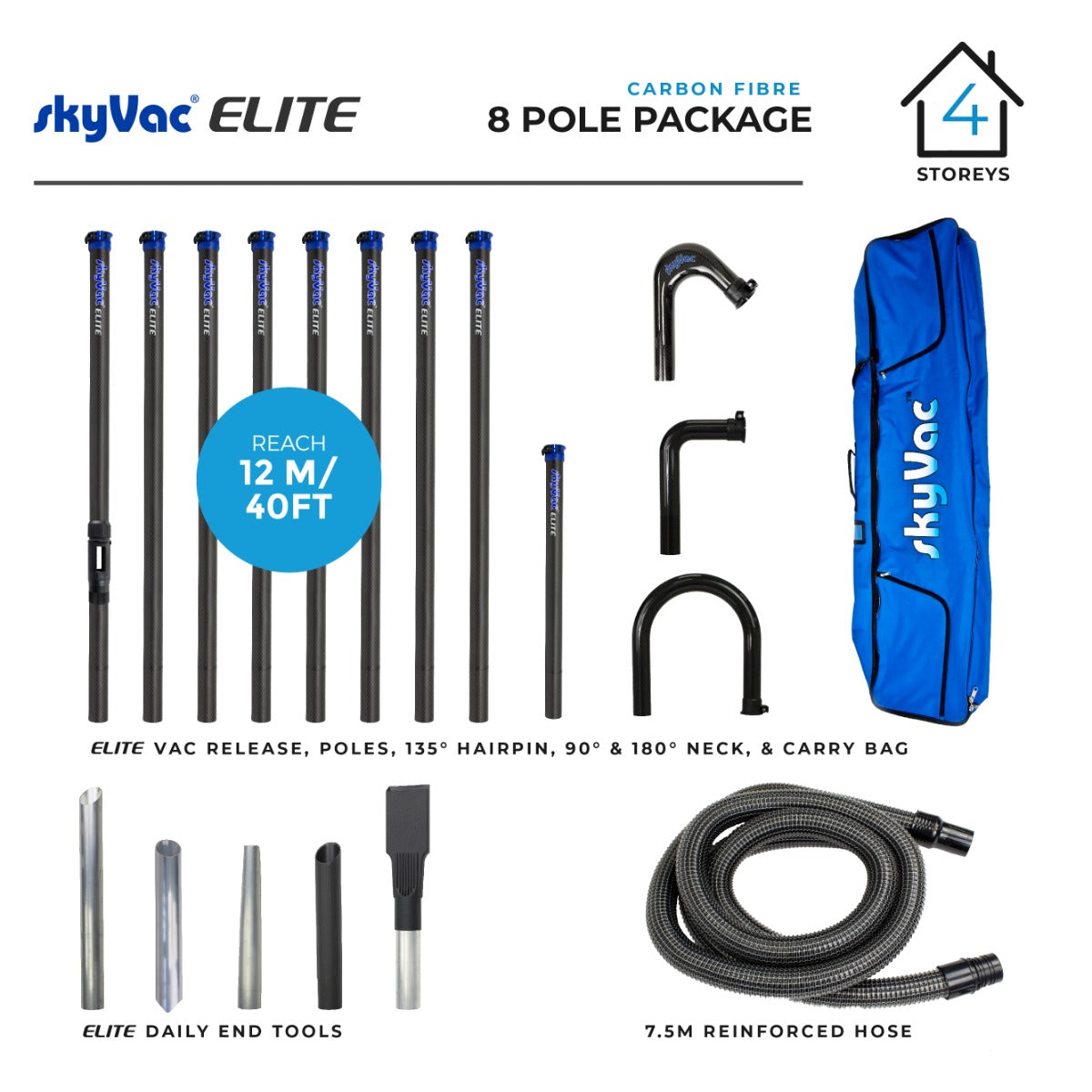 Skyvac - SKYVAC-ELITE-8-POLE-SET - Elite 8 Pole Set