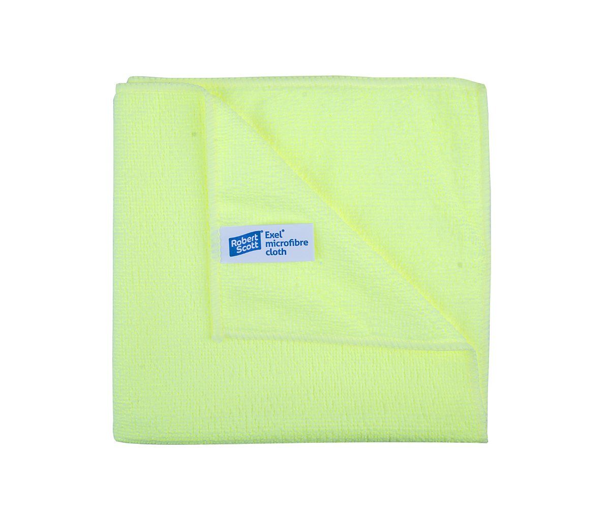 Robert Scott 40x40cm Exel Supercloth Yellow Pack of 10 Cloths