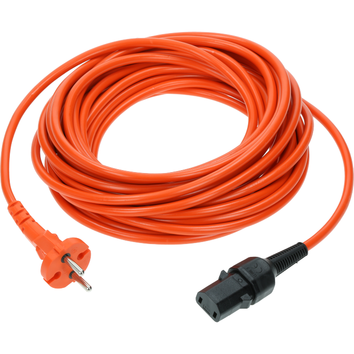 Nilfisk detachable power cable with EU plug to fit VP300, VP600 and Saltix 10. -  Vacuum Cleaner Cable - Nilfisk Alto