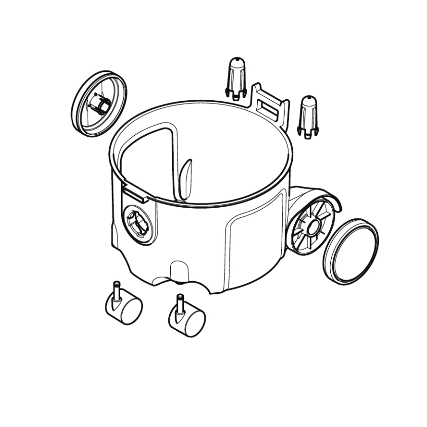 Nilfisk VP300 container assembly complete -  Vacuum Cleaner Misc - Nilfisk Alto