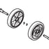 Nilfisk VU500 Rear wheels and shaft kits -  Vacuum Cleaner Wheel - Nilfisk Alto