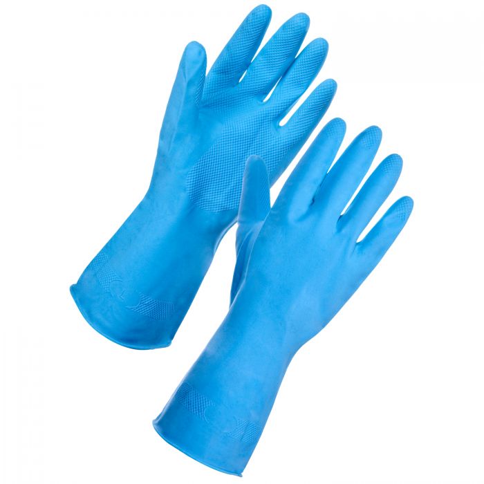 SuperTouch Blue Large Household Rubber Gloves - 12 pairs