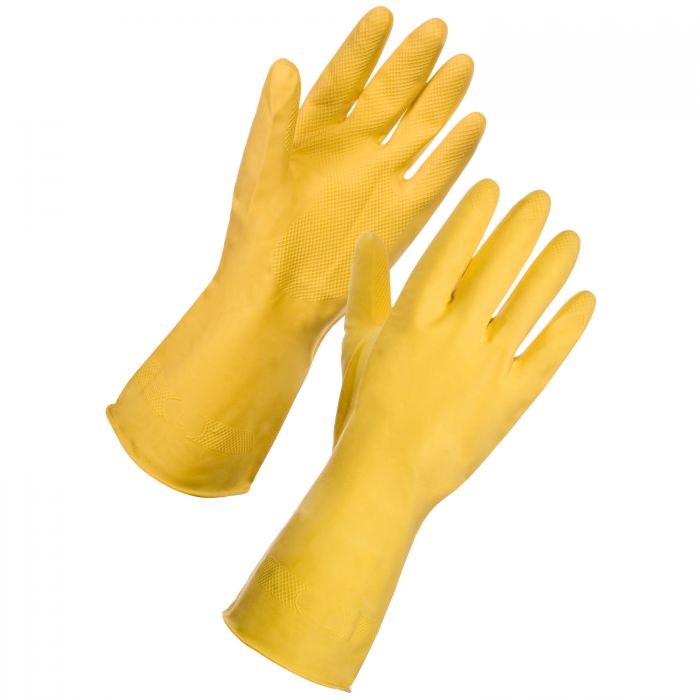 SuperTouch Yellow Large Household Rubber Gloves - 12 pairs