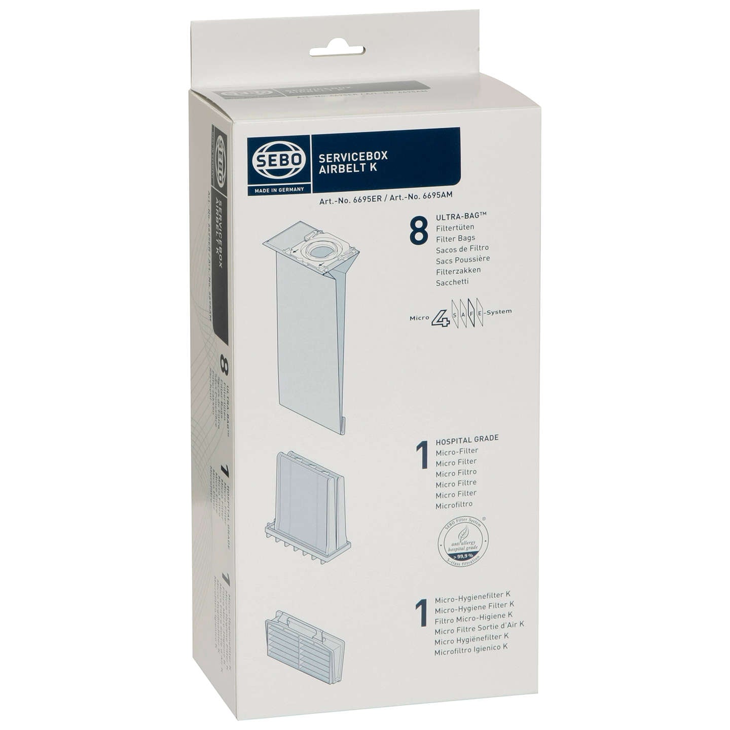 Sebo K Series Vacuum Service Box - 6695ER -  Dustbags - Sebo