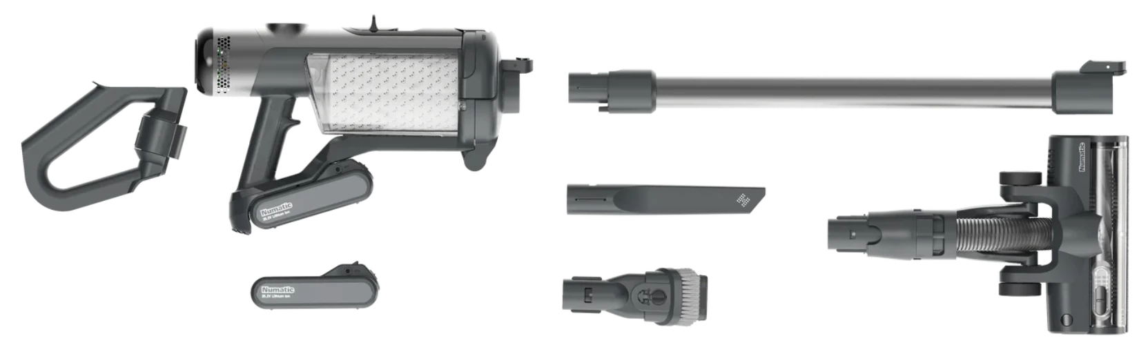 Numatic Quick NQ100 Commercial Battery Stick Vac - Supplied With 2 Batteries