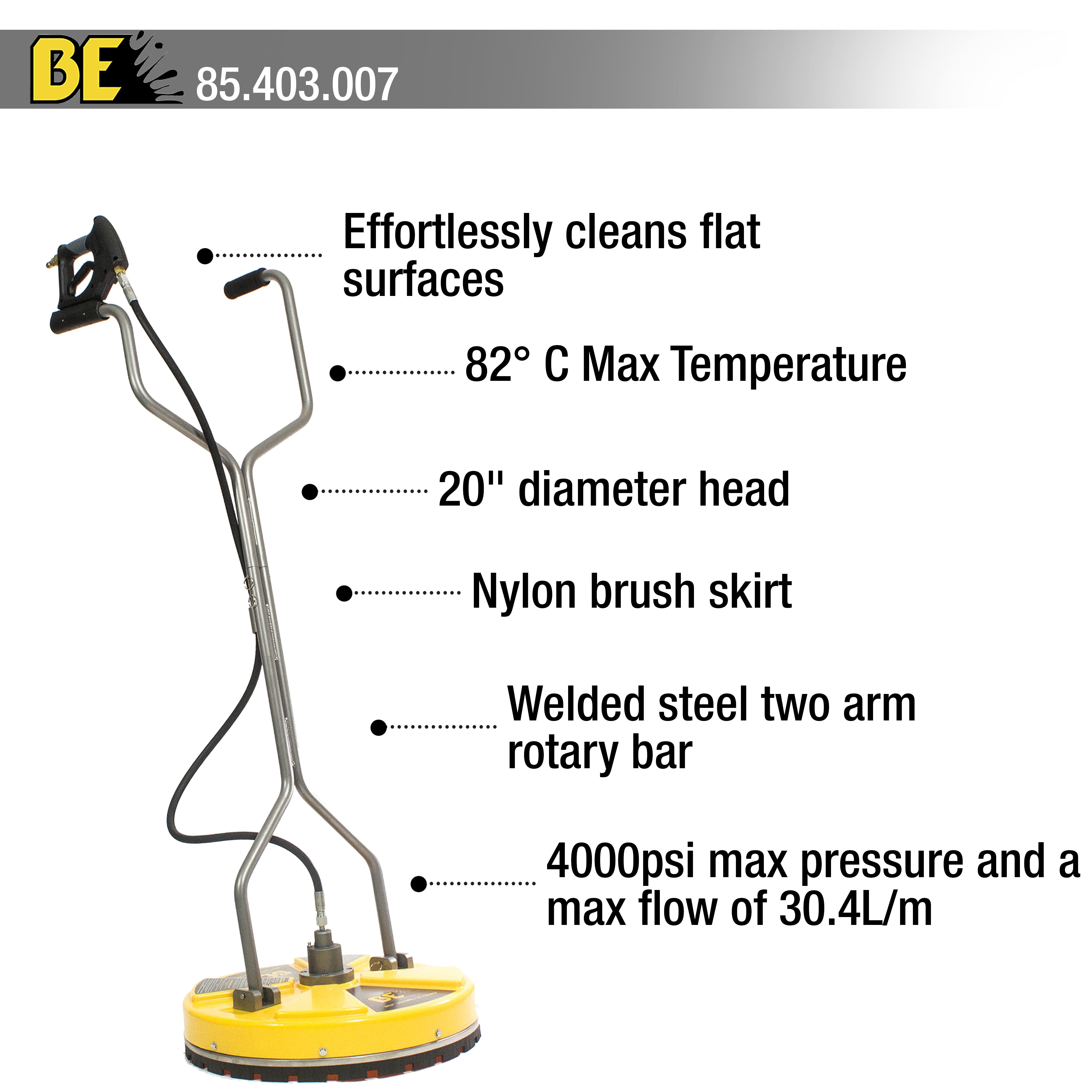 BE Pressure Whirlaway 20" Rotary Flat Surface Cleaner 85.403.007