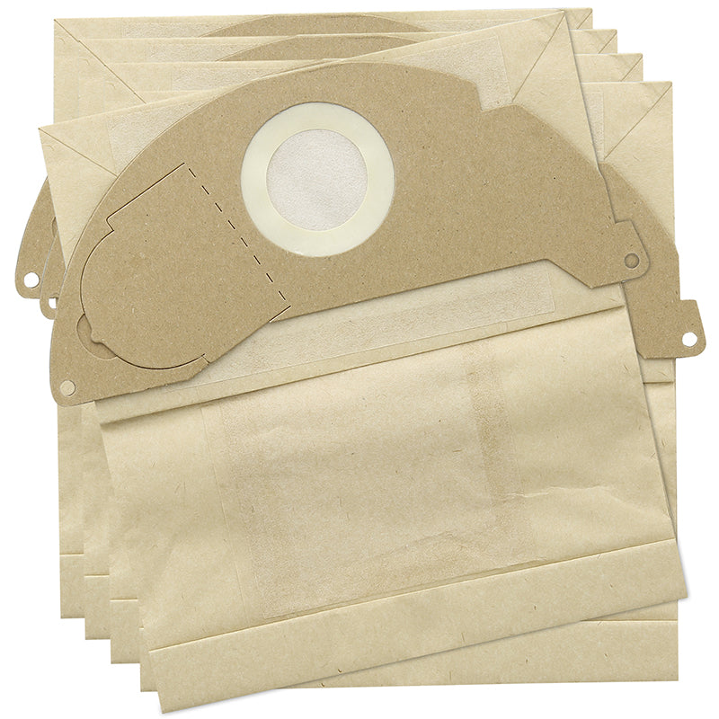 Paper dust bags to fit Karcher WD2, A2004, WD2000, A2000, A2099 - Pack of 5 -  Dustbags - Candor Services