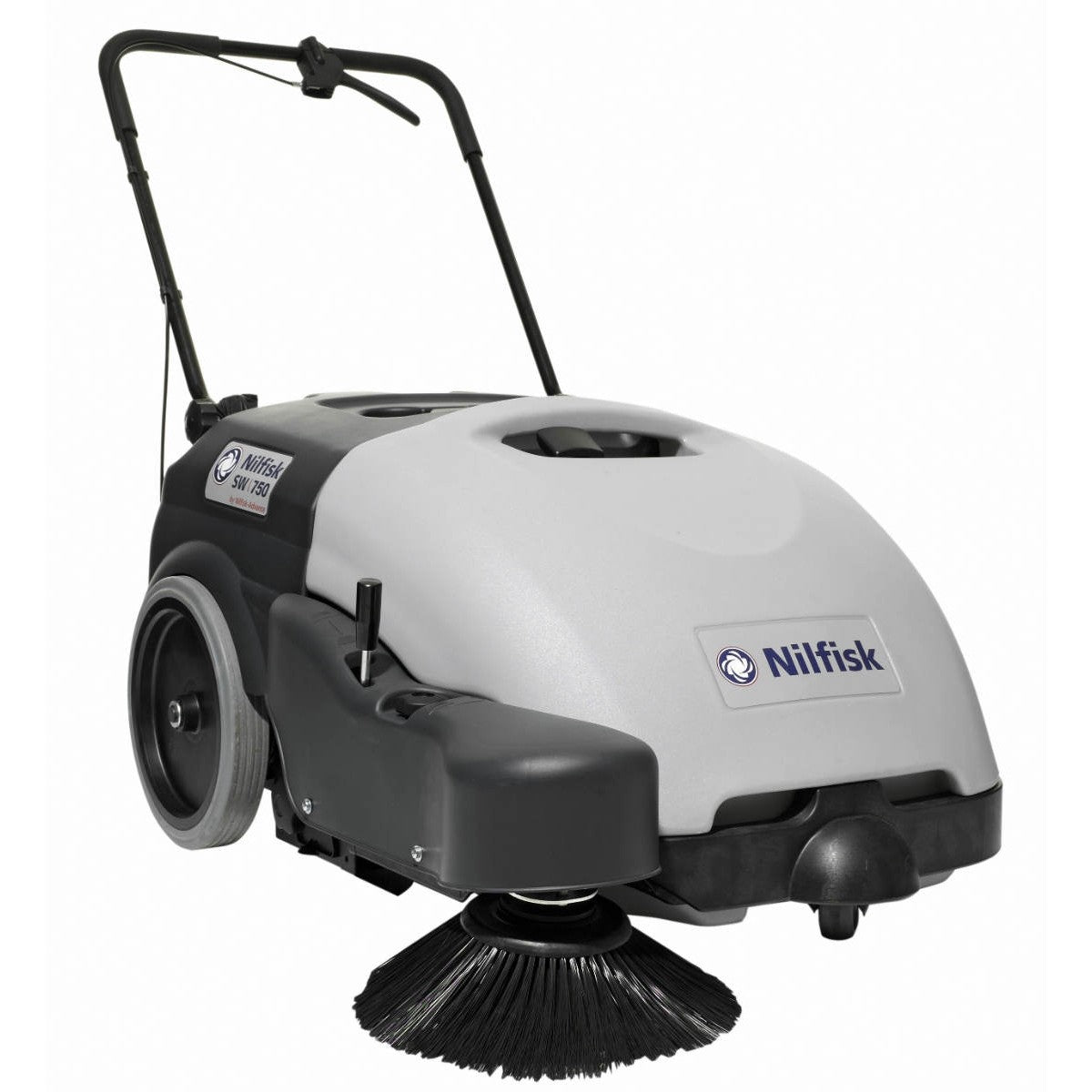 Nilfisk SW750 battery walk behind propelled sweeper