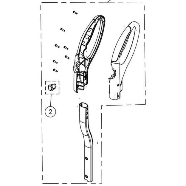 Truvox VBU Valet Battery Upright Handle Assembly Complete -  Vacuum Cleaner Handle - Truvox International