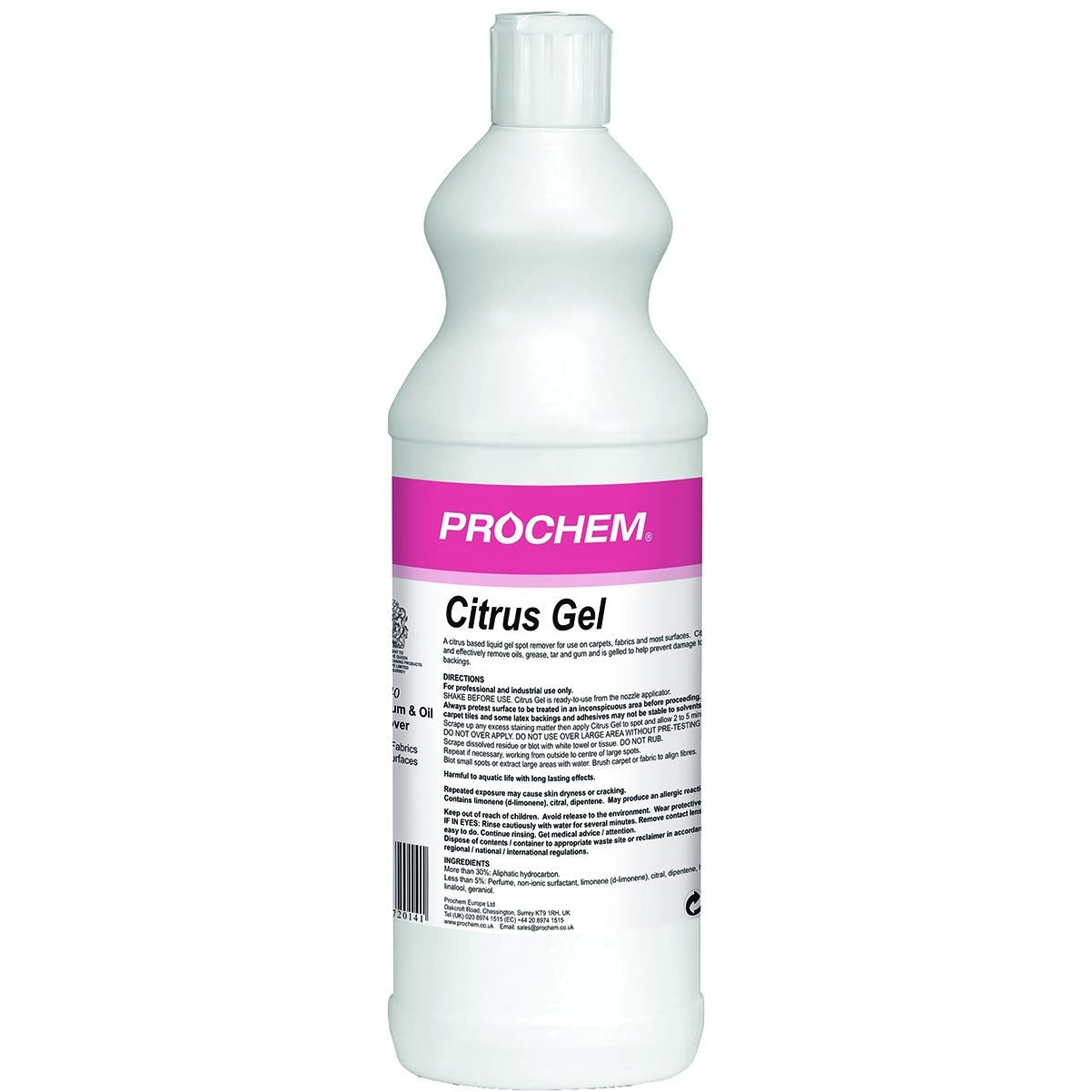 Prochem Citrus Gel - Citrus Solvent And Detergent Based Liquid -  Chemical - Prochem