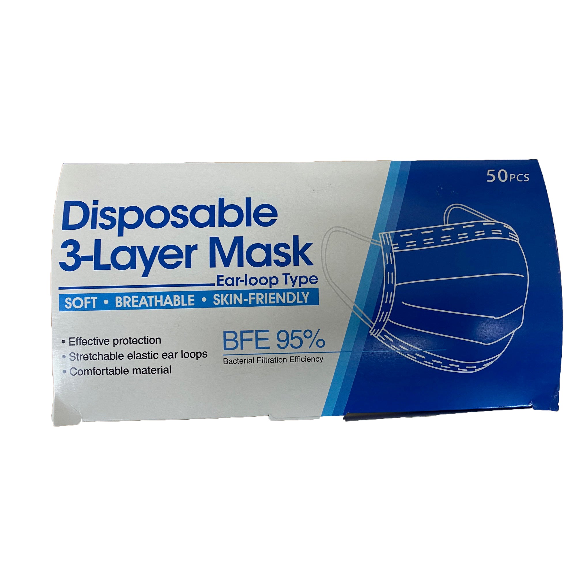 3 Layer Face Masks - Disposable face masks box of 50