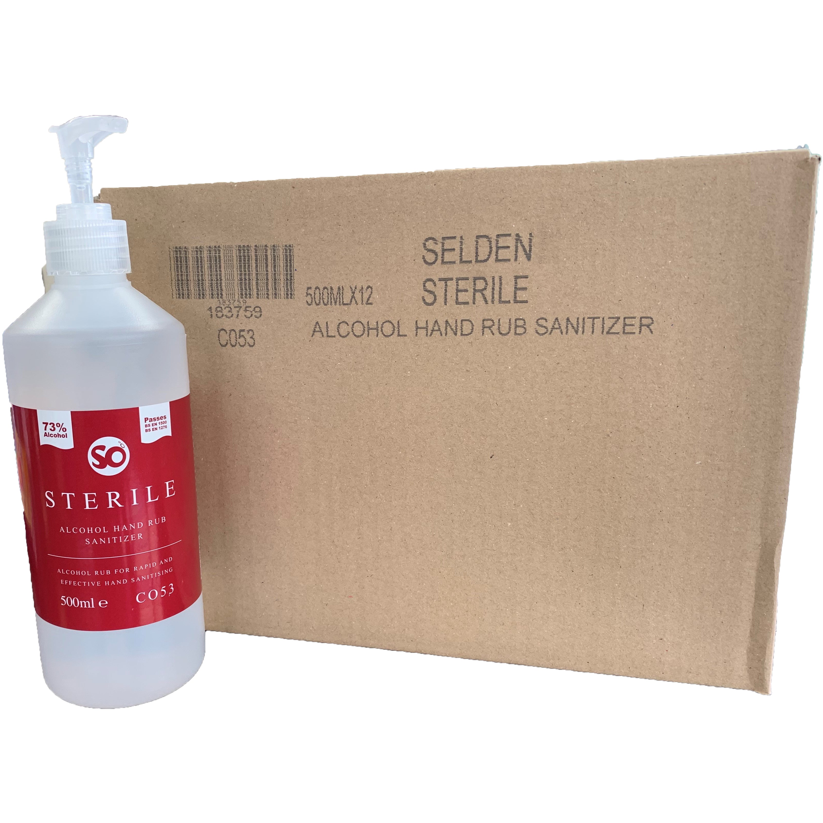 Selden - Trust S Sterile Alcohol Hand Sanitiser 500mls x 12 With Pumps