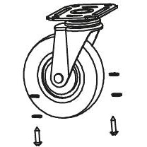 Viper fixed squeegee chassis front 3.5" wheel castor assembly -  Vacuum Cleaner Wheel - Viper