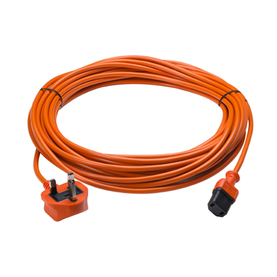 12 Meter 1mm 2 core Orange cable - Fits commercial Sebo Evolution range including Evolution 300, 350, 450 and ePower range -  Vacuum Cleaner Cable - Candor Services